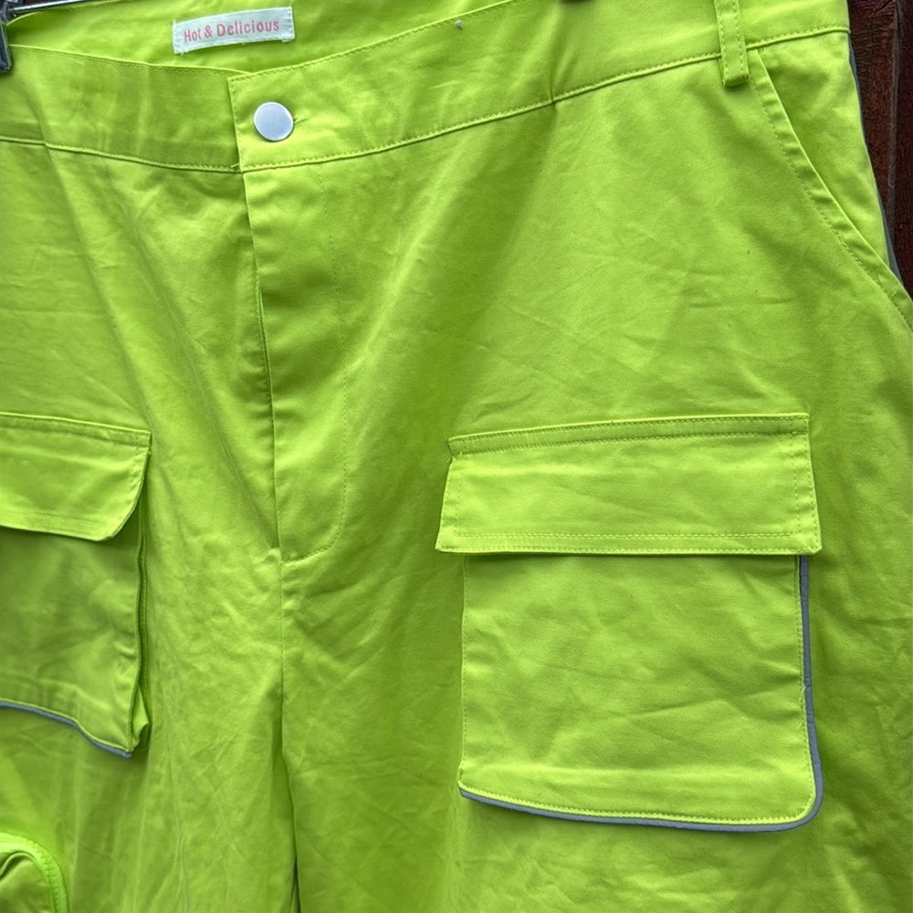 Hot & Delicious Neon Green Pants Plus Size 3X - Picture 4 of 9